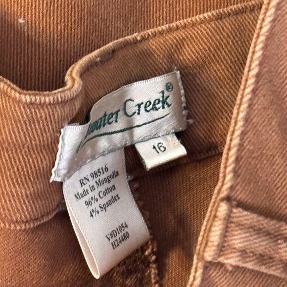 Coldwater Creek brown High-Waisted Jeans Size 14 Straight Leg Cotton stretch new - Picture 10 of 14